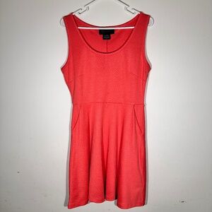 Kardashian Kollection Size Large Hot Coral Knee Length Dress